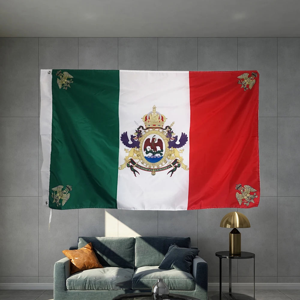 Mexican Flag of Mexico Historical Empire Banner Of Various Periods Design Outdoor Advertising Banner Decoration Party Graphic