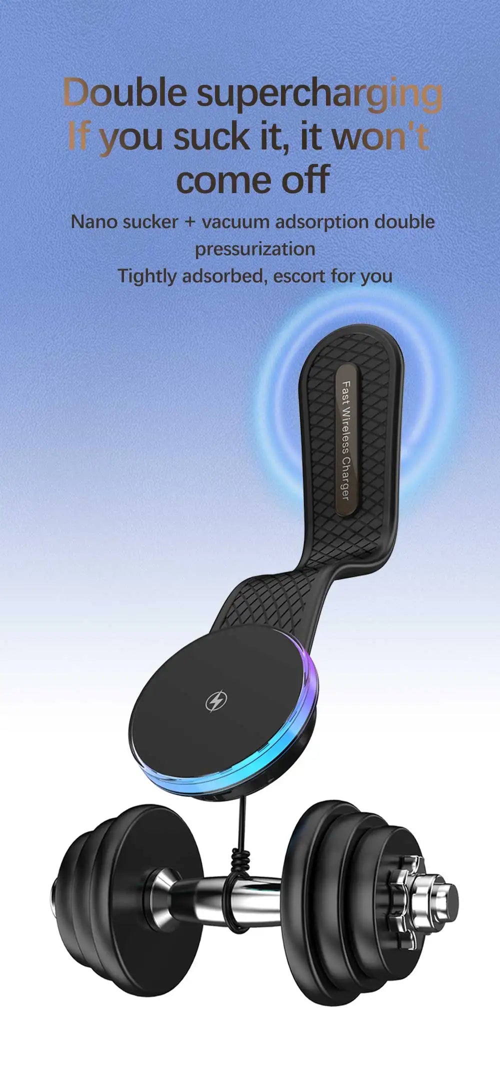 New Magnetic Charger Car Wireless Charger Fast Charging Car Phone Holder Essential Car Charger Strong Magnetic Attraction Safe