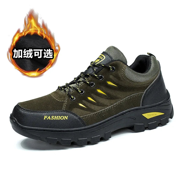 Men's Outdoor Sports Shoes Casual Waterproof Non-Slip Work Boots Warm Cotton Trendy Shoes Breathable Comfortable All-Season - Free Item Weekend (50% off).
