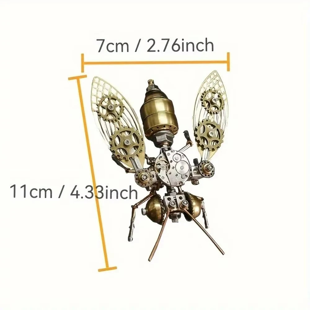 Steampunk Bee 3D Metal Dragonfly spider Puzzle for Adults & Teens DIY Craft Set Gold Mechanical Insect Model Unique Gift Idea
