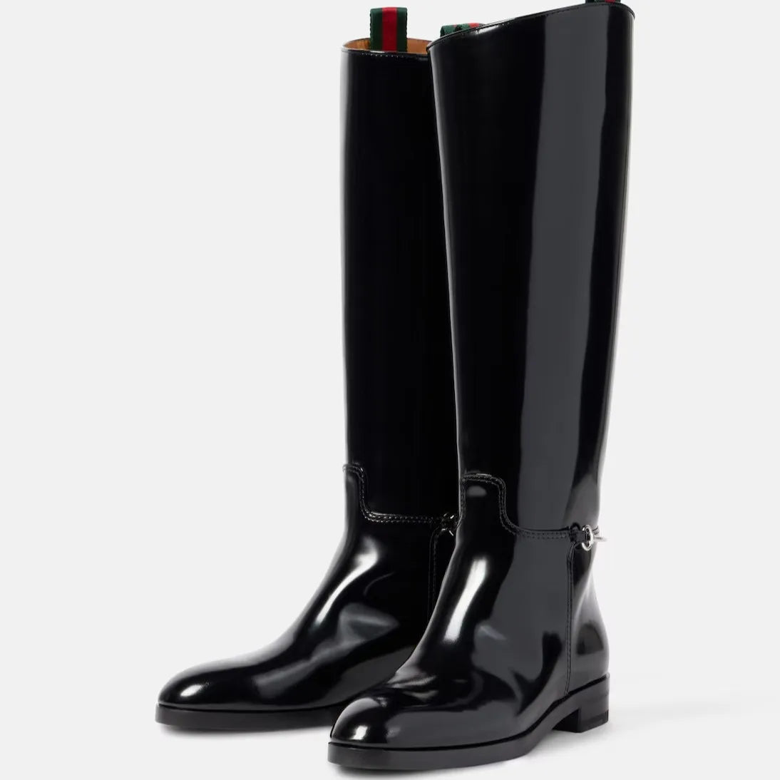 New round Toe Long Tube Knight Boots Metal Decorative Buckle Waterproof Sweat Absorbent High Rubber Sole Adult Unisex Winter...