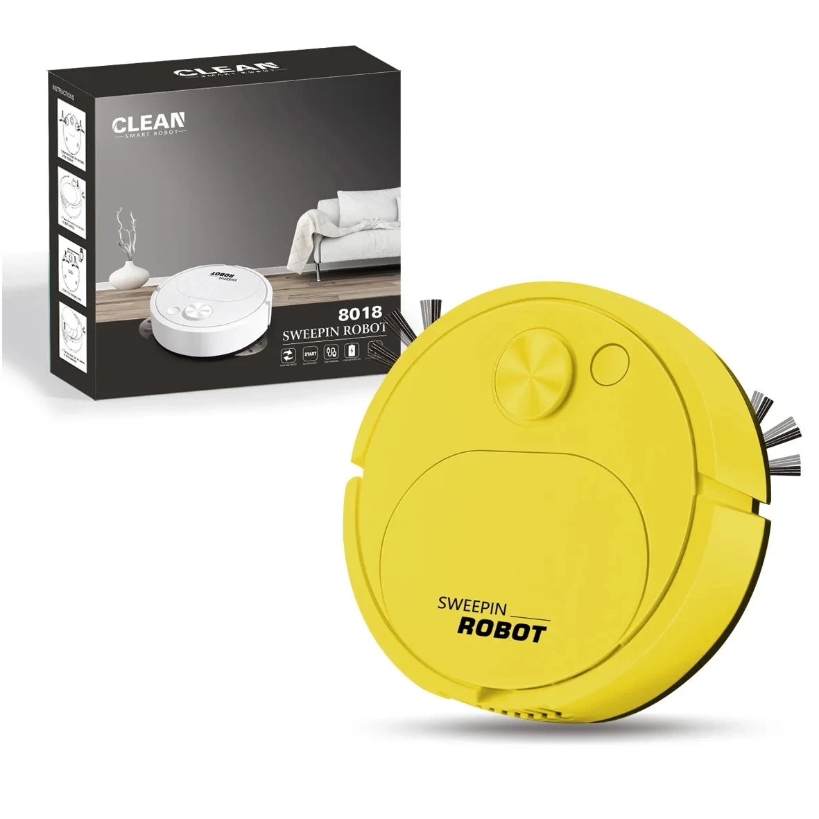 Smart Robot USB Sweeping Robot Vacuum Cleaner Mopping 3 In 1 Smart Wireless 1500Pa Dragging Cleaning Sweep Floor For Home Office