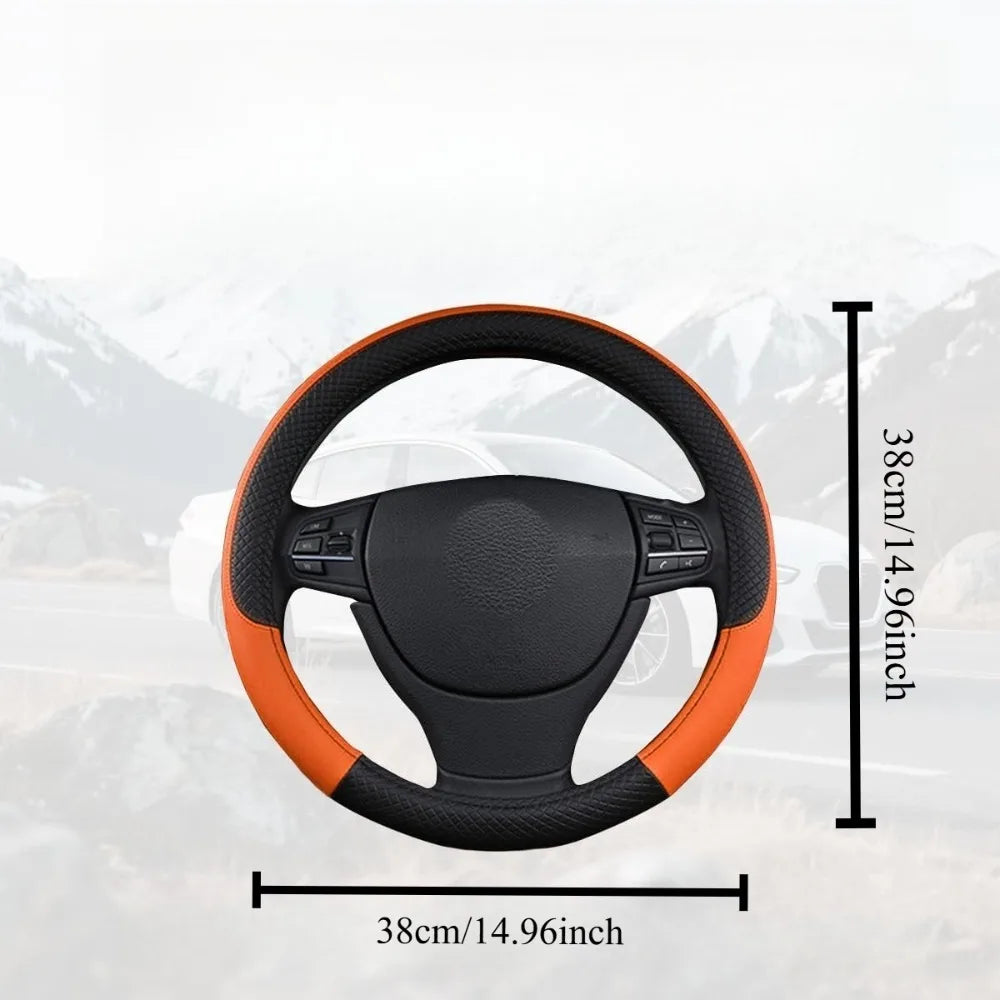 Car Steering Wheel Cover Anti Slip Breathable Ultra Thin All Season Use Essential Automotive Interior Accessories