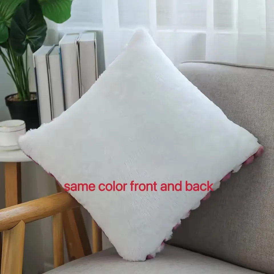 pack of 2 of artificial plush pillowcases, luxurious soft striped decorative pillowcases, suitable for sofa interiors