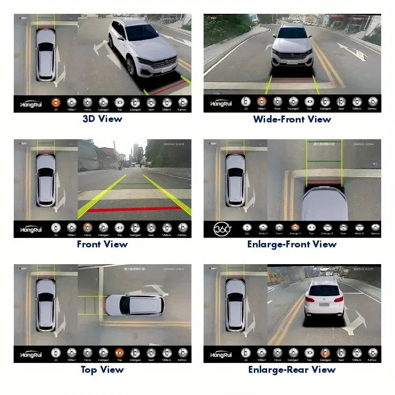 360° Panoramic Car Camera - 1080P HD,Infrared Night Vision,Rear & Front Left/Right View,Car Electronics,Vehicle Security Cameras