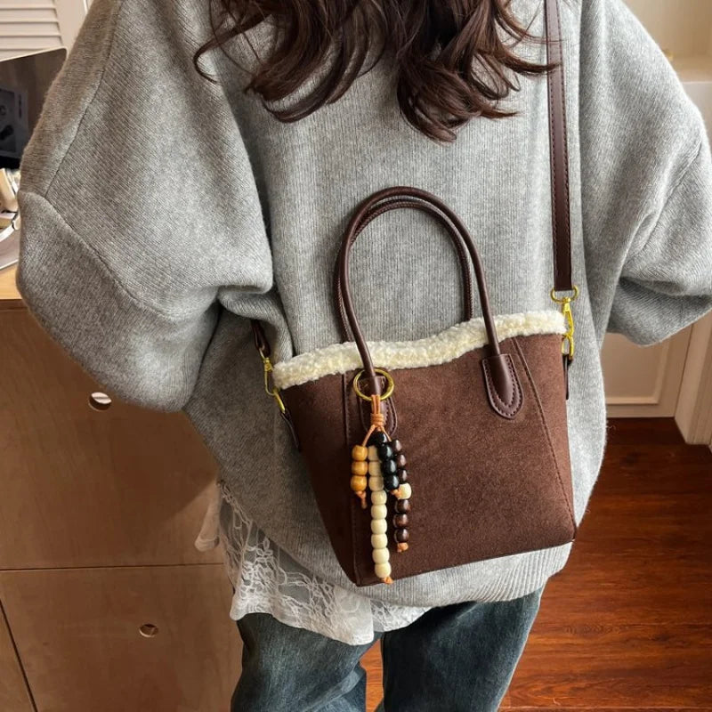 Ladies Hand Bags Made Of Sheepskin Leather Featuring Classic Denmark Casual Vintage Neat Lightweight Look