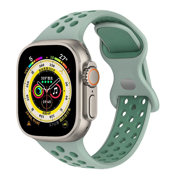 Strap For Apple Watch Ultra 7 8 9 41mm 45mm 40 44 42mm for nike sport Band iWatch serie SE 6 49mm Silicone Breathable bracelet