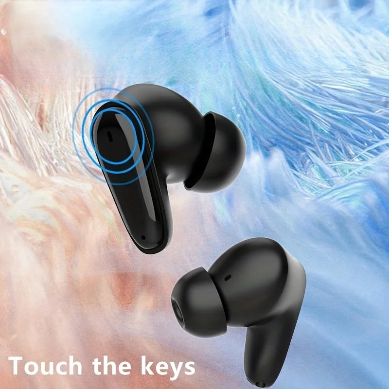 Stereo in ear headphones with high aesthetic value and fresh color scheme, portable wireless earphones with a drawstring, built-