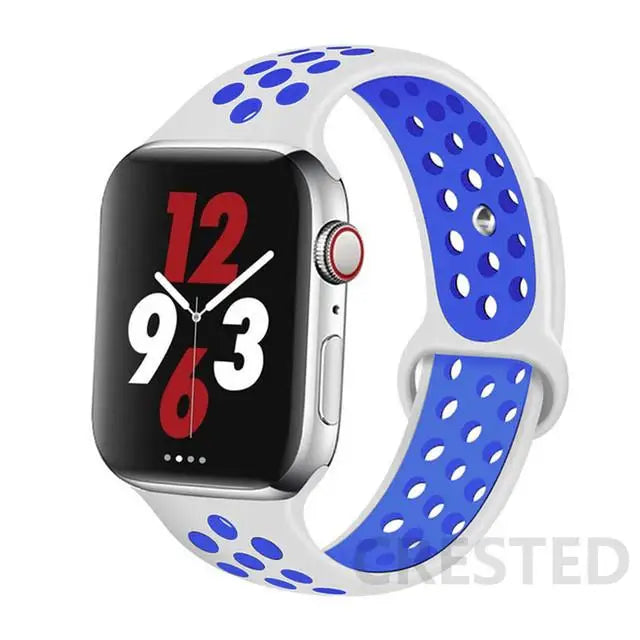 Silicone Strap For Apple Watch Band 45mm 44mm 40mm 49mm 41mm 38mm 42mm Sport bracelet iWatch Ultra 2 Series 9 8 7 6 se for nike