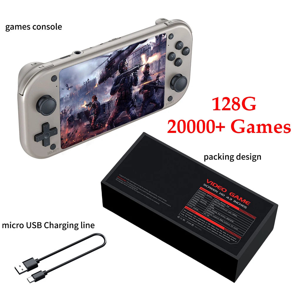 M17 Retro Video Game Console 4.3 Inch 480*272 LCD Screen Retro Game Handheld Game Player Emuelec Built-in Game 25 Emulators