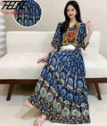 Indian Dress for Women Summer Embroidery Chic Elegant Party Dresses Clothes Vintage Long Maxi Prom Bohemian Beach Robe Vestidos -50% off.
