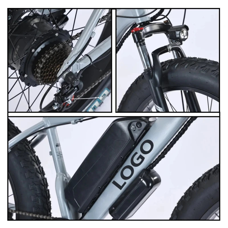 Off-road Mountain commuter E-bike 45 Mph Max Speed 24" Fat Tire Hydraulic Disc Brake Electric Bicycle
