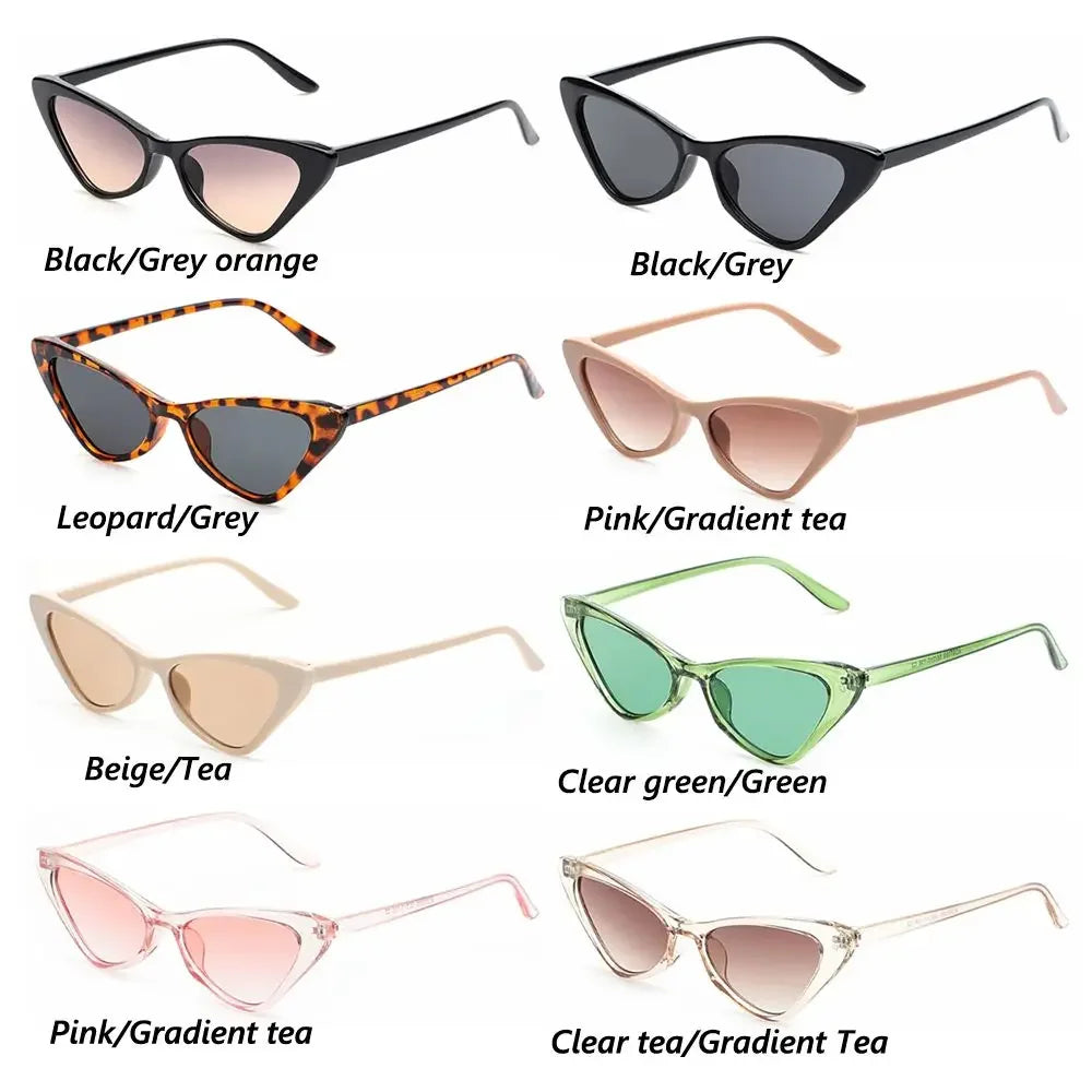 Womens Trendy Cat Eye Sunglasses Men Outdoor Retro Fashion Sun Glasses Goggles Unisex Resin UV400 Protection Sports Sun Shades