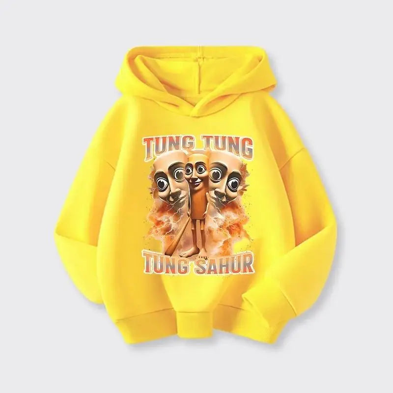 Autumn Cute Italian Brainrot Print Children's Hoodies Funny Cartoon Graphic Kids Fashion Girl Sweatshirts Casual Boy Pullover