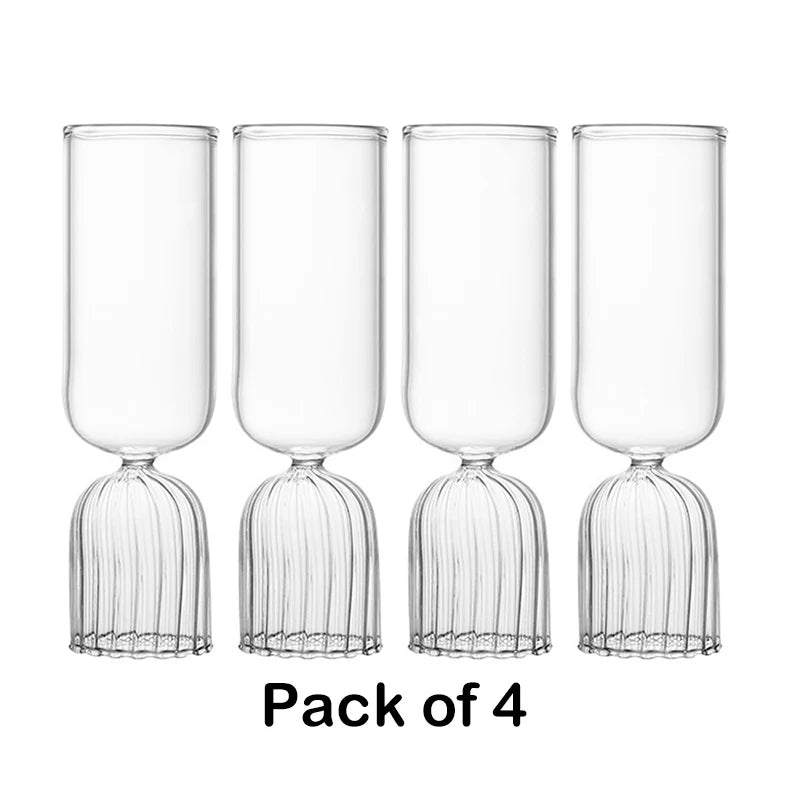 4PCS Creative Cocktail Glass Champagne Glass Novelty Drink Cup for KTV Bar Night Party
