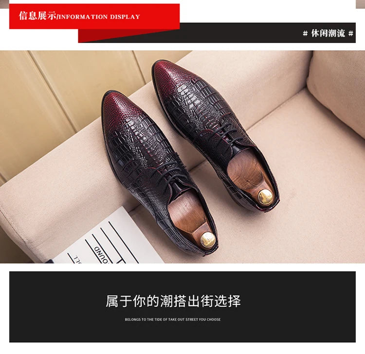 Men's Dress Shoes Classic Wedding Casual Business Shoes For Men Trend Party Social Office Leather Shoes Male