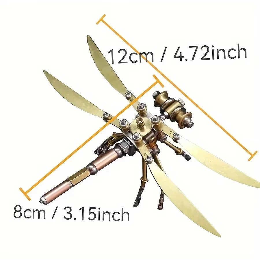 Steampunk Bee 3D Metal Dragonfly spider Puzzle for Adults & Teens DIY Craft Set Gold Mechanical Insect Model Unique Gift Idea