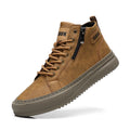 Men's Shoes New Fashion Casual Shoes Trendy Lace-Up Lightweight Mid-Top Trendy Shoes Soft Sole Soft Surface Business Shoes Men's Driving Shoes
