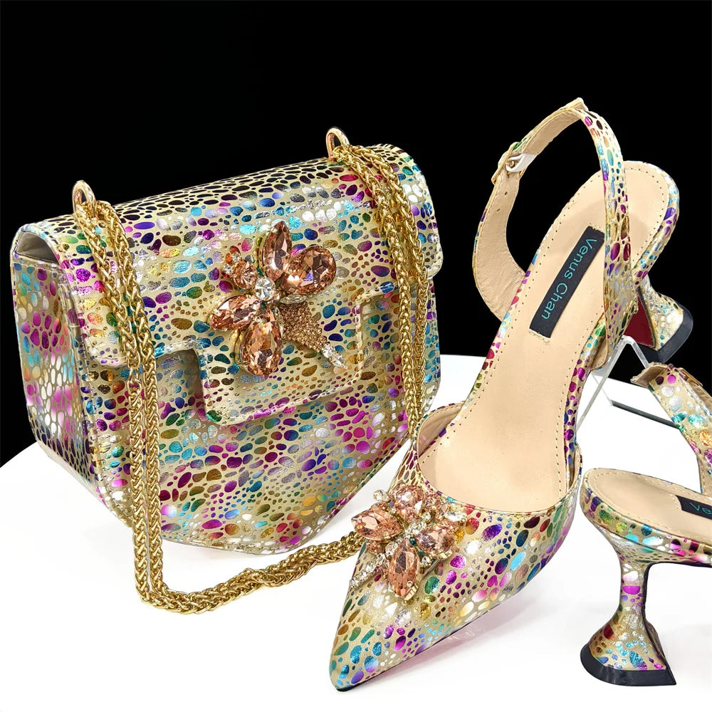 Italian Fuchsia Shoes And Bag Sets HDF1-7. Ships from USA.
