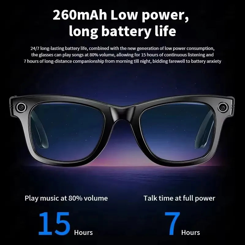 4GB Smart AI Glasses 800W pixel AI Shooting Camera HD Photo Video Voice Call Translation IP67 Waterproof Bluetooth Glasses 2025