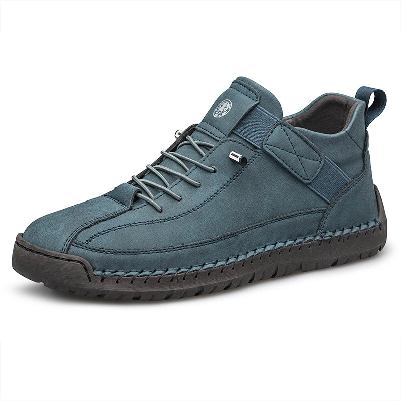 CLOHOO Men's Sport Casual High-Top Shoes Breathable Comfortable Short Boots Handmade Stitching Fashionable Youth High-Top Boots