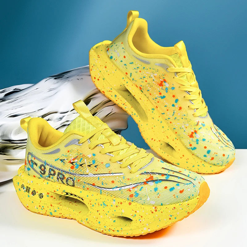 New Soft Sole Cushioning Men's Running Shoes for Women High-quality Road Jogging Shoes Light Comfy Sneakers Reflective Night Run