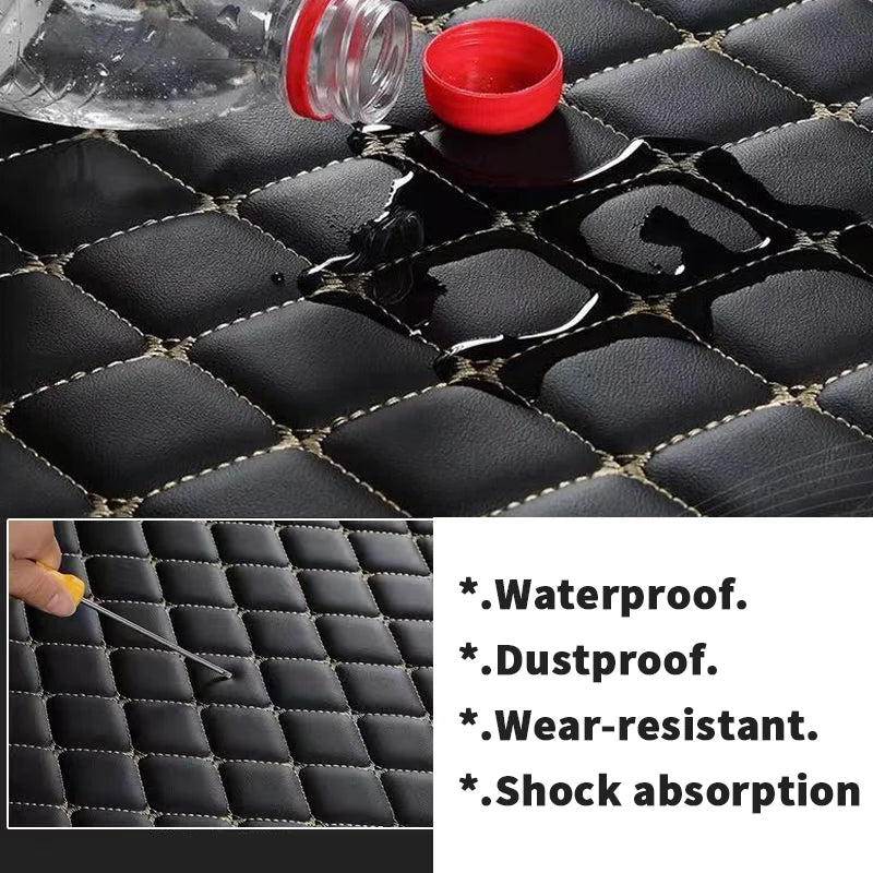 Custom Automotive Car Floor Mats For Mercedes W124 1985 1986 1987 1988 1989 Auto Luxury Leather Men Women Car Mats Full Coverage