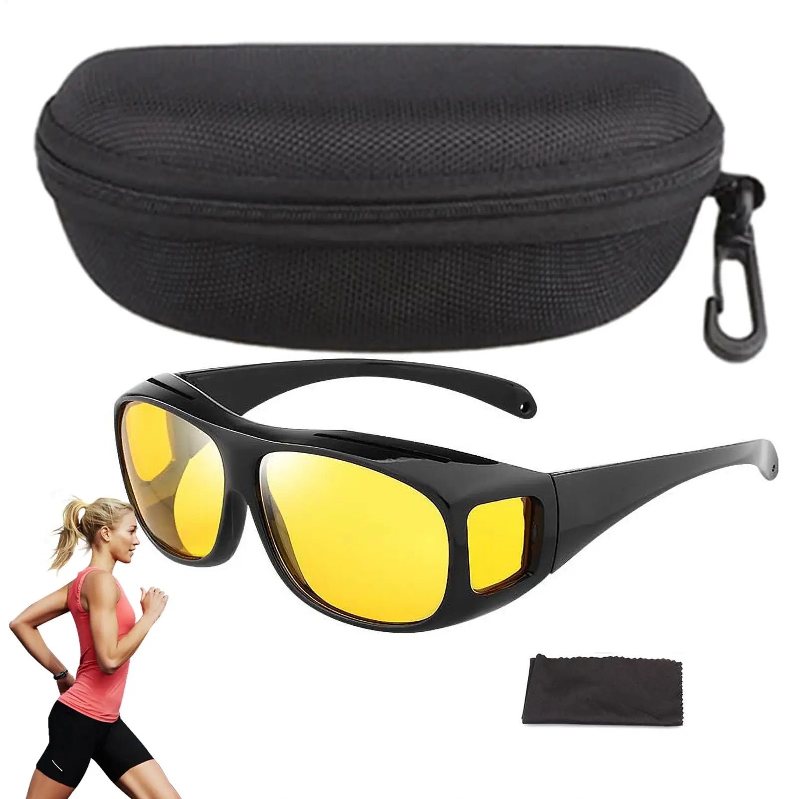 Anti-Glare Night Vision Driver Goggles Fashion Sunglasses Cycling Goggles Night Driving Enhanced Light Glasses Car Accessries