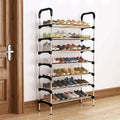 7-Tier Iron Shoe Rack – Space-Saving, Floor-Standing - Ships from USA.