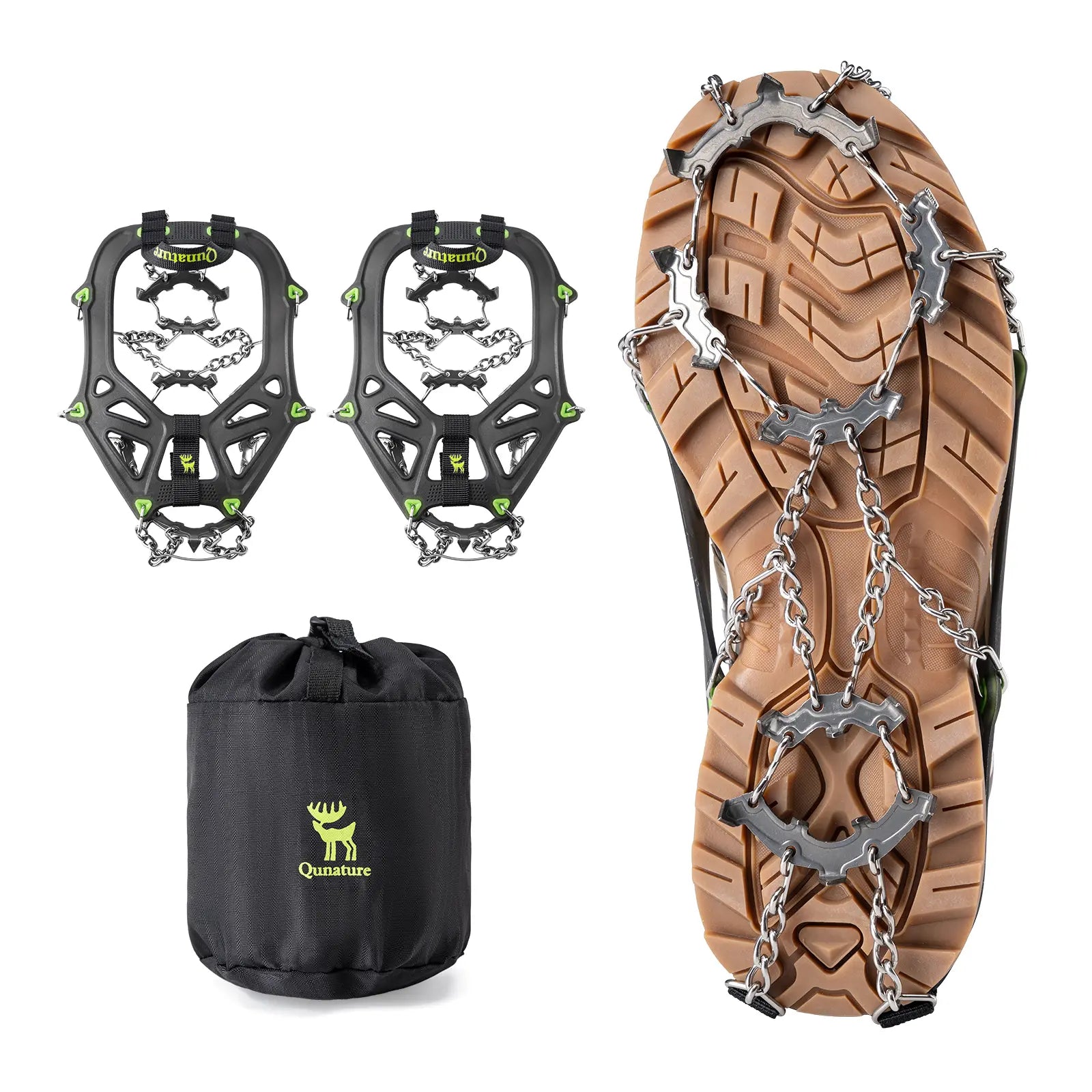 22 Anti Slip Stainless Steel Crampons for Shoes and Boots. Ships from USA.