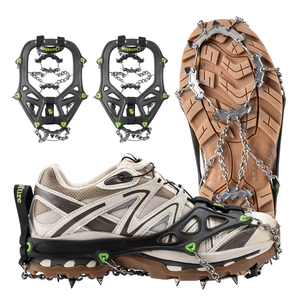 22 Anti Slip Stainless Steel Crampons for Shoes and Boots. Ships from USA.