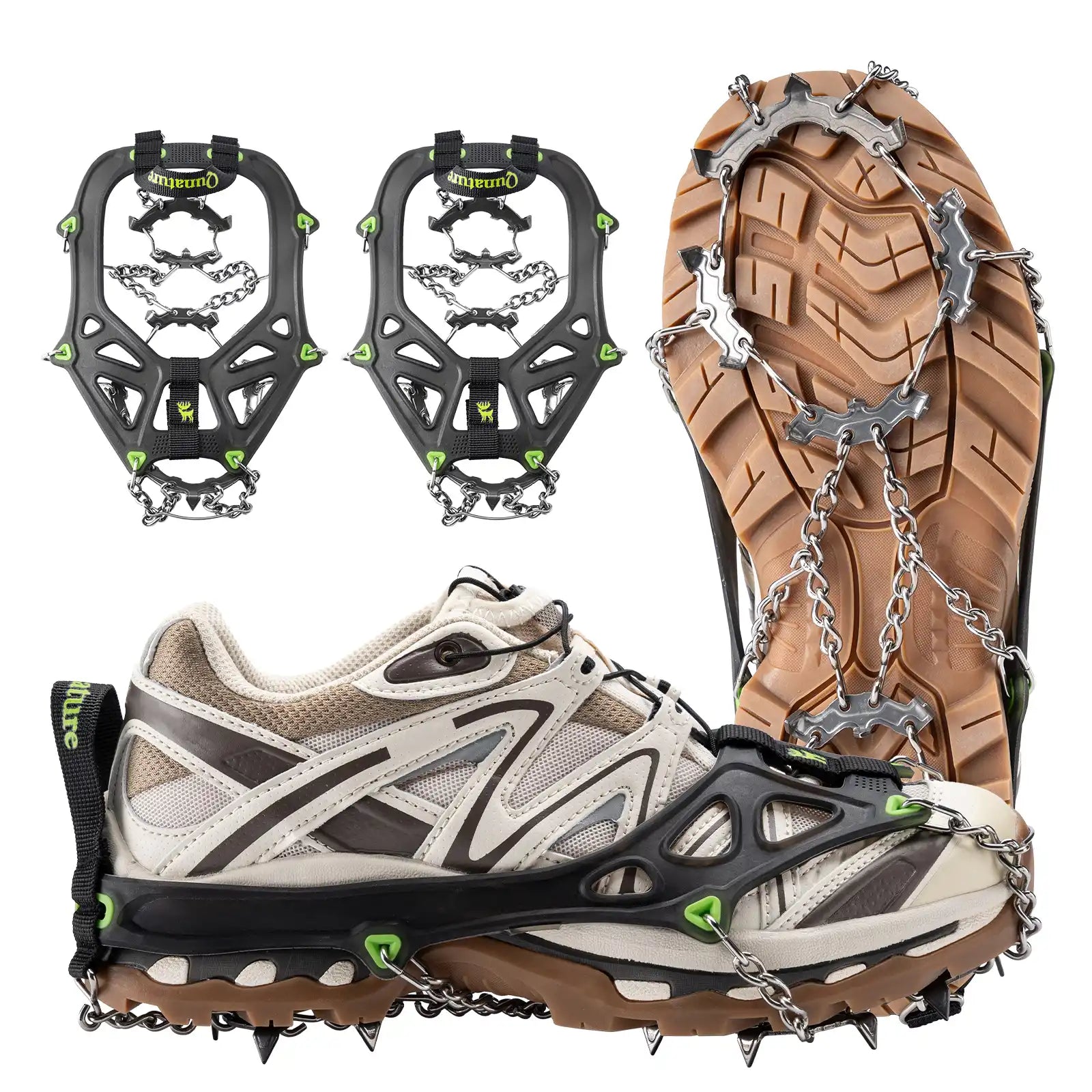 22 Anti Slip Stainless Steel Crampons for Shoes and Boots. Ships from USA.